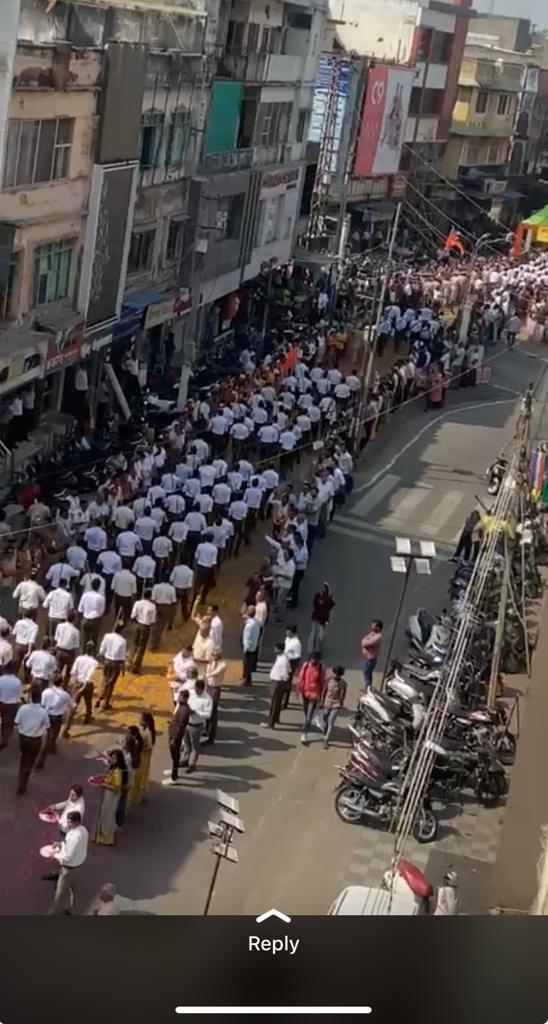 विजयदशमी पर निकला भीलवाड़ा महानगर का संचलन