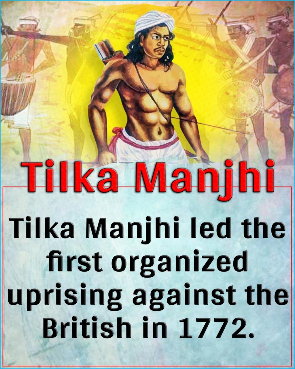 Tribal Warrior Tilka Manjhi, an unsung hero of fight against British
