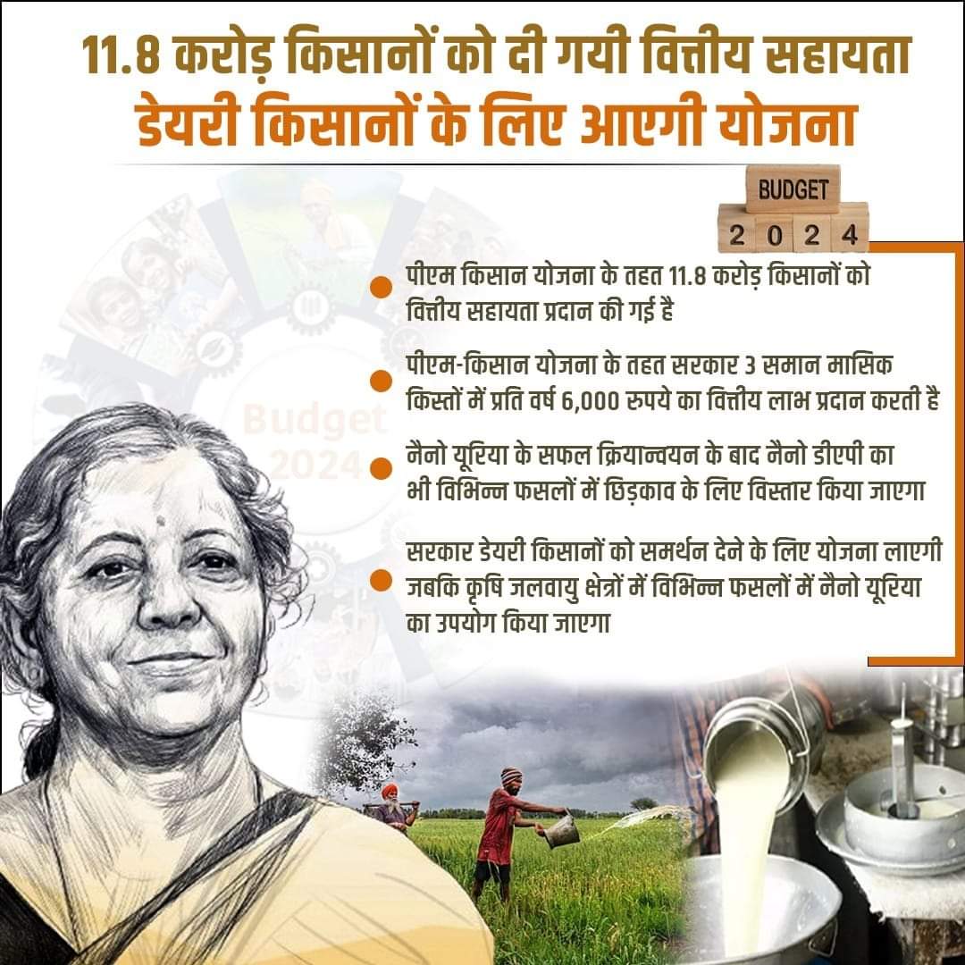 पीएम किसान योजना के तहत सरकार ने 11.8 करोड़ किसानों को दी गयी वित्तीय सहायता, डेयरी किसानों के लिए आएगी योजना- निर्मला सीतारमण